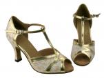 dansschoenen goud motief van  